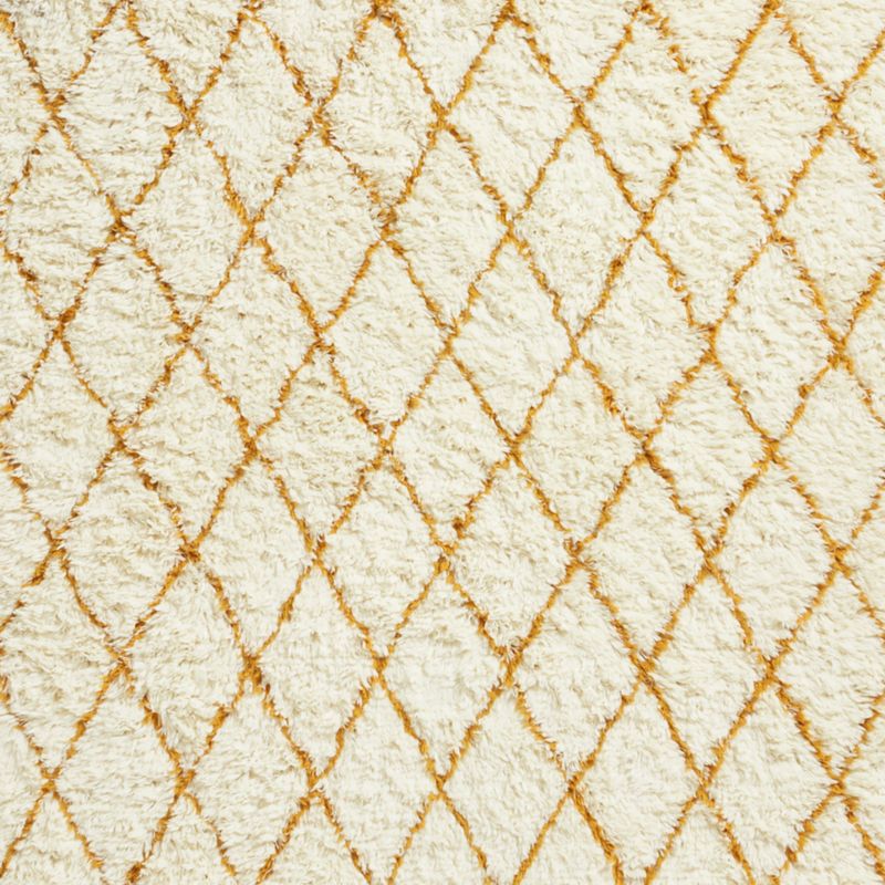 Moroccan Arlequin Diamond Wool Yellow Kids 12"x18" Rug Swatch - image 0 of 8