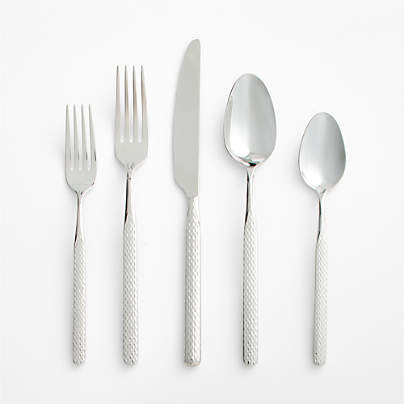 Mercer Texture 20-Piece Flatware Place Setting