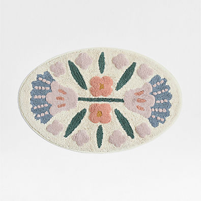 View Marrakech Floral Border 100% Organic Cotton Kids Bath Mat details