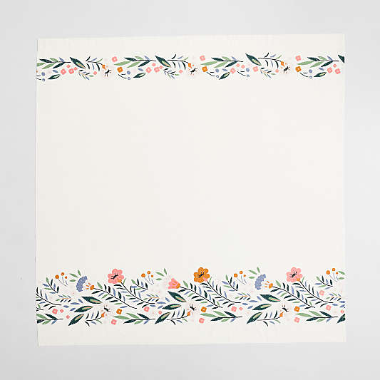 Marrakech Floral Border Cotton Kids Shower Curtain