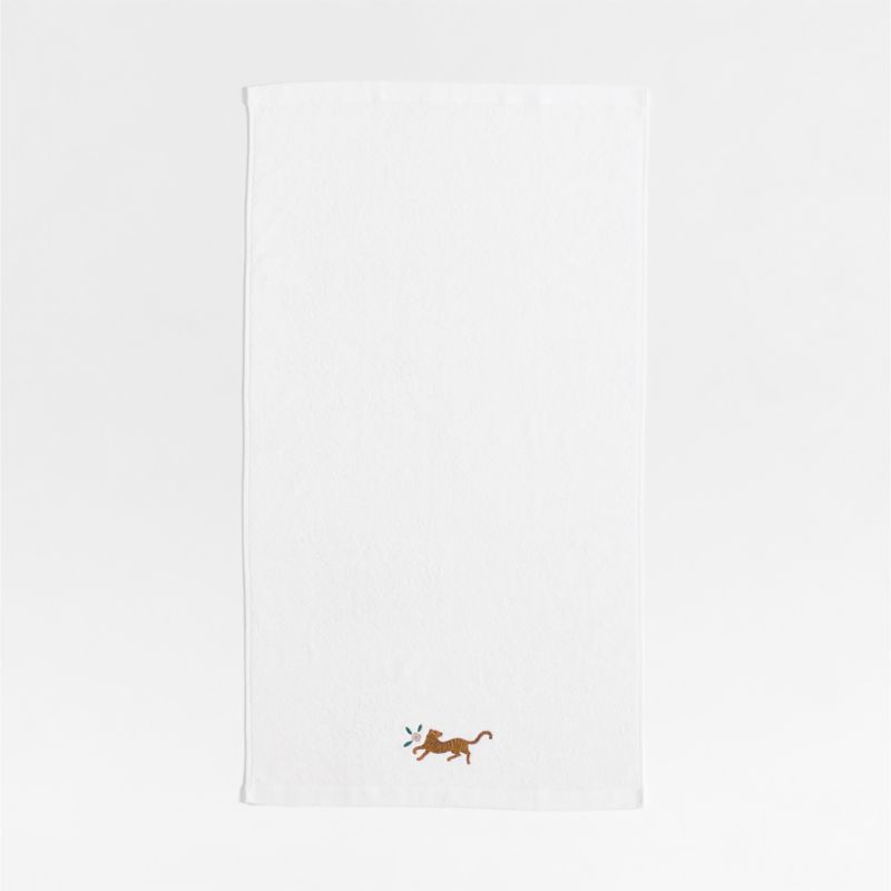 Marrakech Floral Embroidered Organic Cotton Kids Bath Towel - image 3 of 6