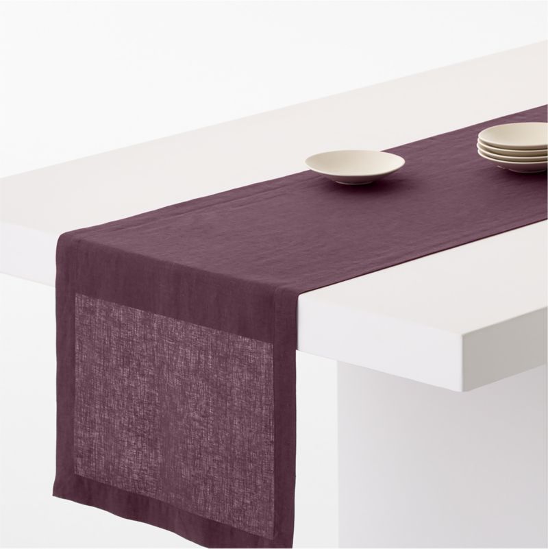 Viewing product image Marin 120" Wine Tasting EUROPEAN FLAX -Certified Linen Table Runner - image 1 of 2