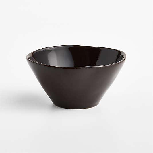 Marin Deep Brown Stoneware Cereal Bowls, Set of 8