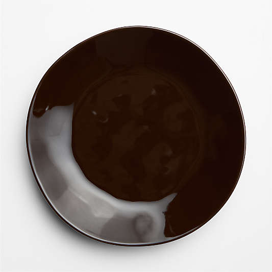Marin Deep Brown Stoneware Dinner Plates, Set of 8