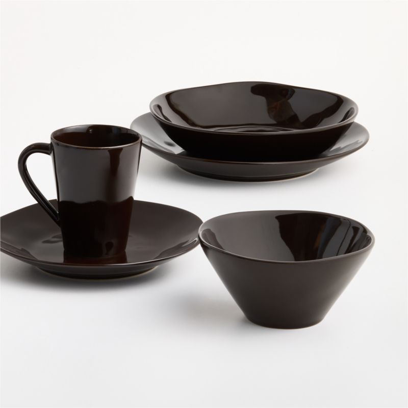 Marin Deep Brown Stoneware Dinner Plate - image 1 of 8