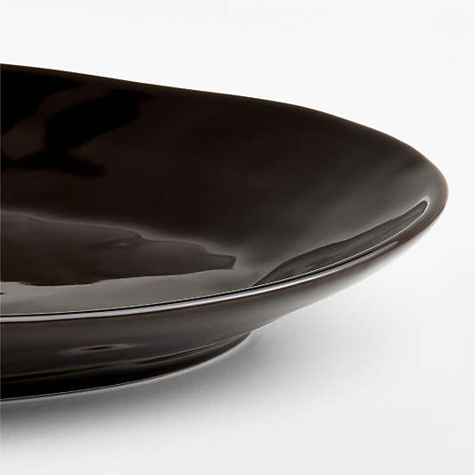 Marin Deep Brown Small Oval Stoneware Platter