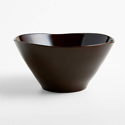 Marin Deep Brown 10.25" Stoneware Serving Bowl
