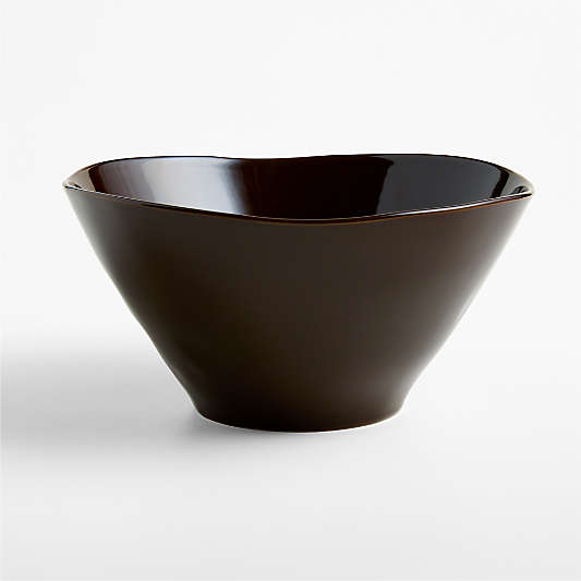 Marin Deep Brown 10.25" Stoneware Serving Bowl