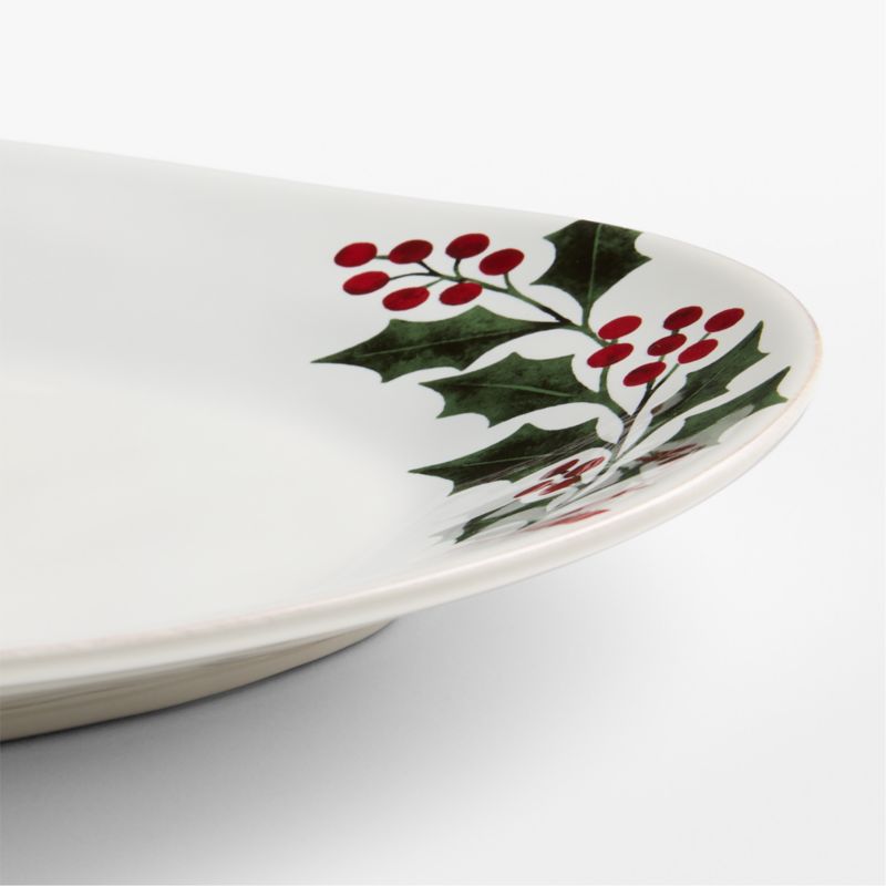 Marin Holly Berry Oval Platter - image 2 of 3