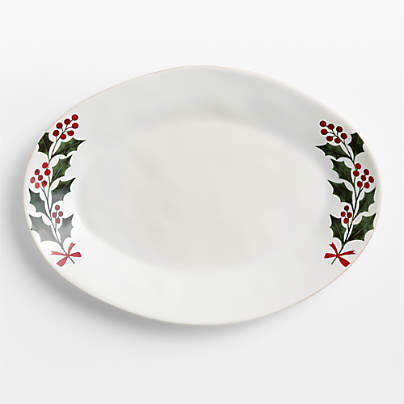 Marin Holly Berry Oval Platter