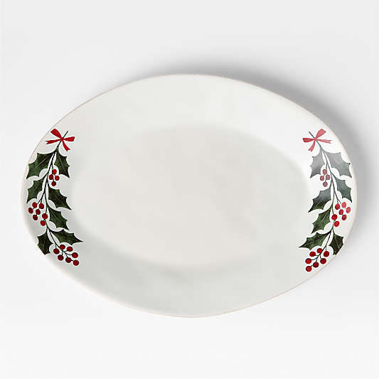 Marin Holly Berry Oval Platter