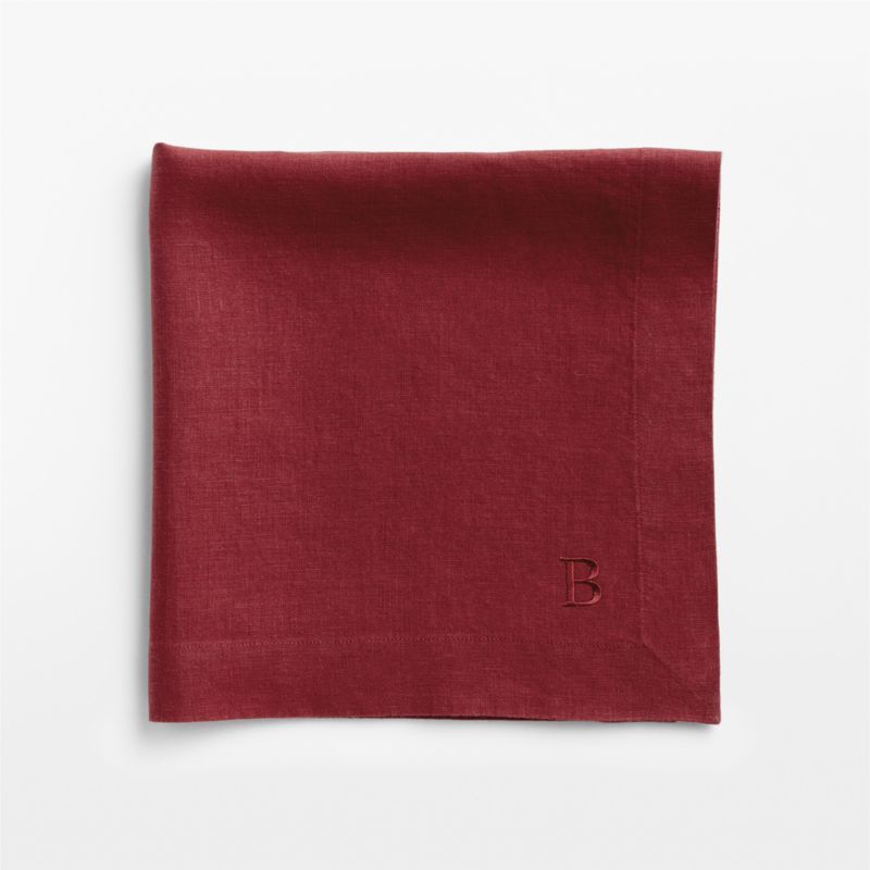 Marin Luminous Red European Linen Napkin, Set of 4 - image 3 of 8