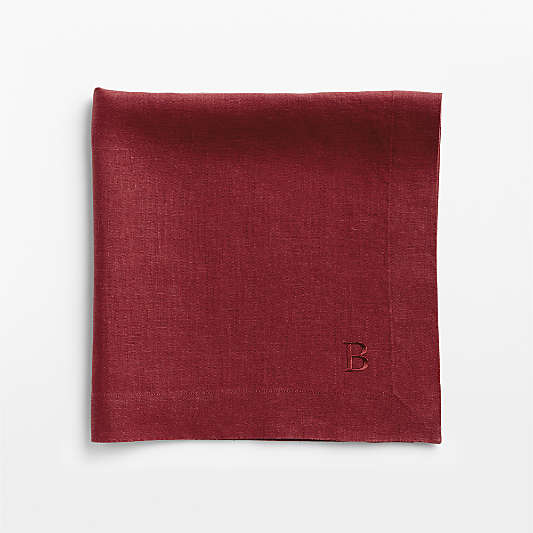 Marin Luminous Red European Linen Napkin, Set of 4