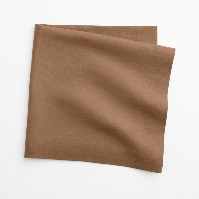 Marin Maple Brown EUROPEAN FLAX -Certified Linen Dinner Napkin, Set of 4 - image 1 of 8