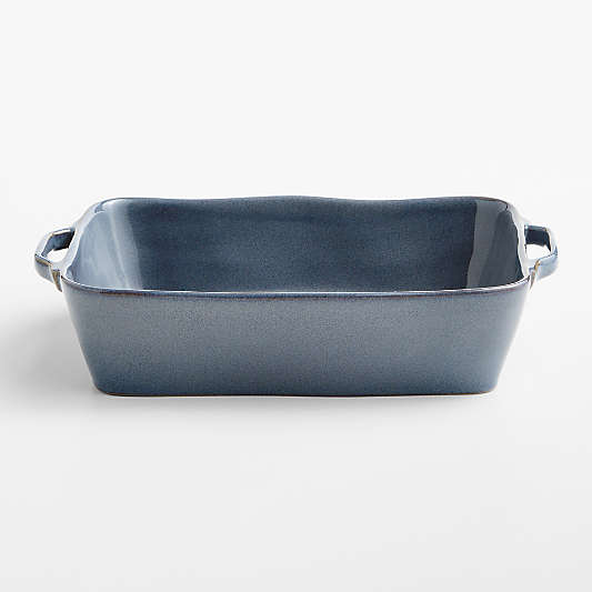 Marin 12"x 8.5" Medium Slate Blue Stoneware Baking Dish with Handles