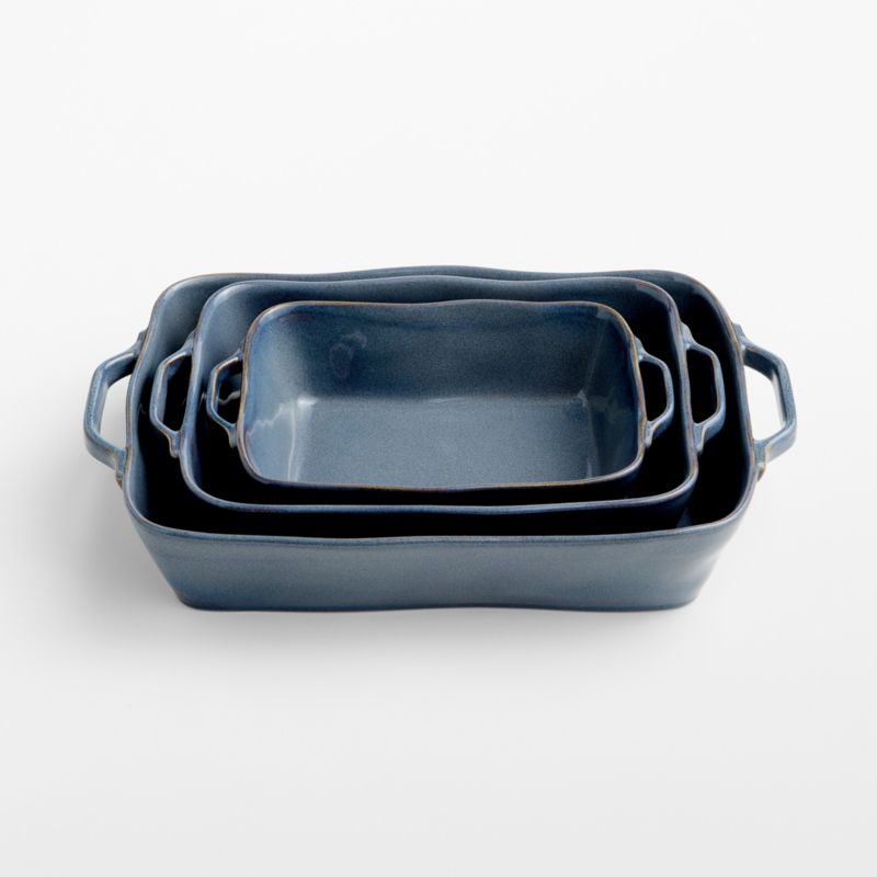 Marin Slate Blue Stoneware Bakers, Set of 3 - image 1 of 6