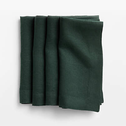 Marin Spruce Green European Linen Napkin, Set of 4