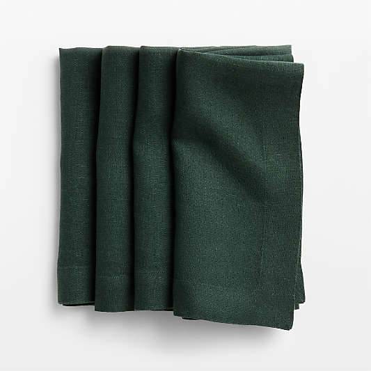 Marin Spruce Green European Linen Napkin, Set of 4