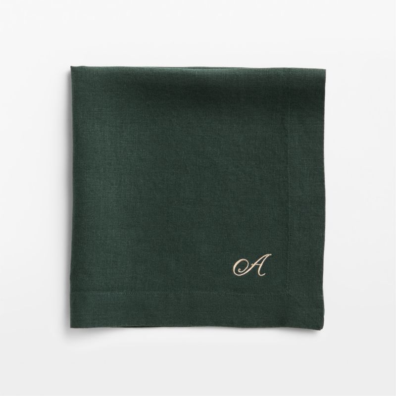 Marin Spruce Green European Linen Napkin, Set of 4 - image 3 of 8