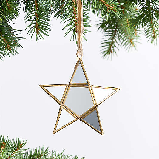 Mirrored Glass Star Christmas Tree Ornament