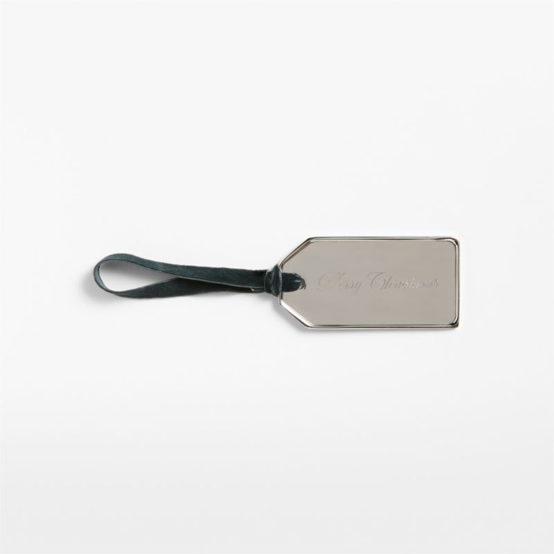 Merry Christmas Chrome Gift Tag Napkin Ring - image 1 of 2