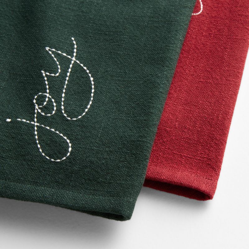 Merry & Joy Embroidered Organic Cotton Dish Towel, Set of 2 - image 4 of 5