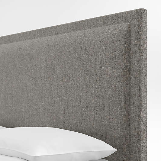 Meraux 56" Dark Grey Upholstered King Headboard