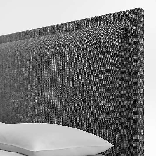 Meraux 56" Charcoal Grey King Upholstered Headboard