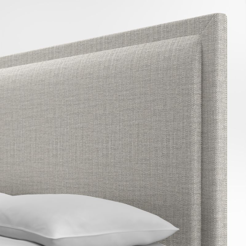 Meraux 56" Mist Grey Upholstered Queen Headboard with Storage Bed Base - image 2 of 5