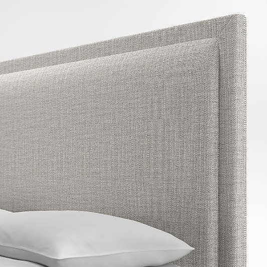 Meraux 56" Mist Grey Upholstered King Headboard