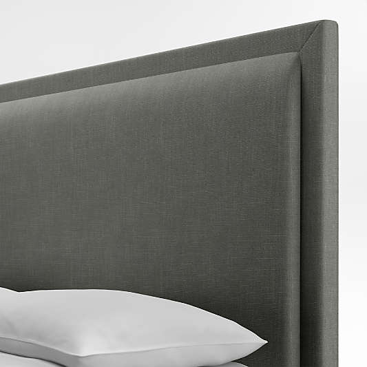 Meraux 56" Graphite Grey Upholstered King Headboard