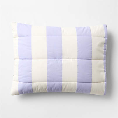 Match Point Lavender Stripe Reversible Organic Cotton Kids Pillow Sham by Venus Williams