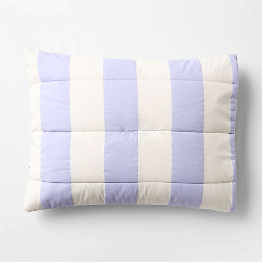 Match Point Lavender Stripe Reversible  Organic Cotton Kids Pillow Sham by Venus Williams