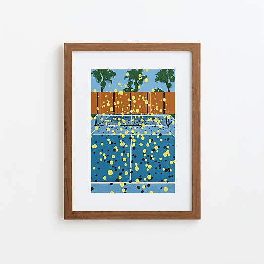 Match Point Mayhem Walnut Framed Wall Art Print by Venus Williams
