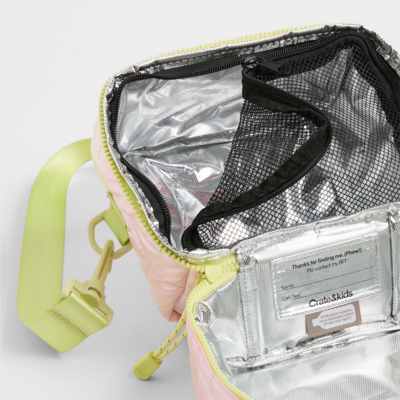 Pink Metallic Star Dual Compartment Soft Insulated Kids Lunch Box - image 5 of 7