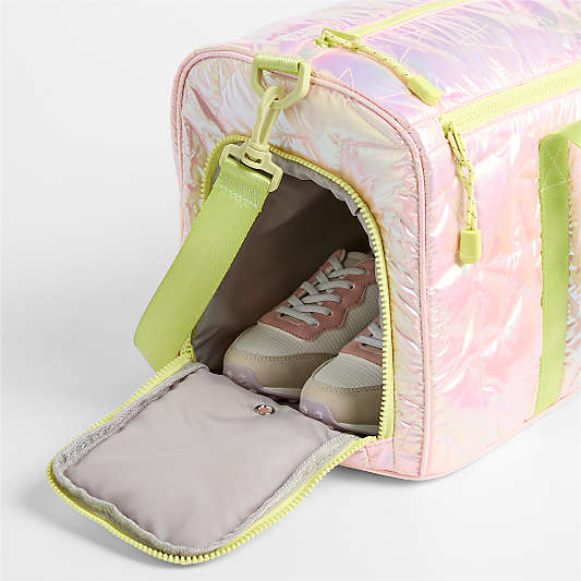 Pink Metallic Star Kids Duffel Bag
