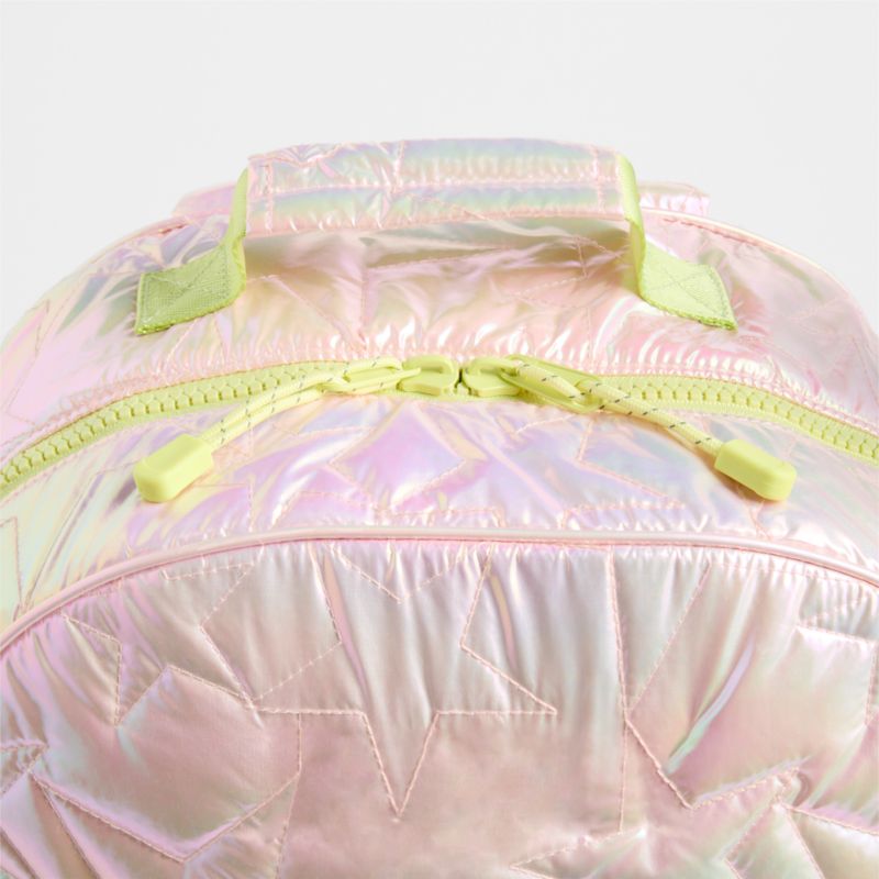 Pink Metallic Star Large Kids Backpack with Side Pockets - image 5 of 10