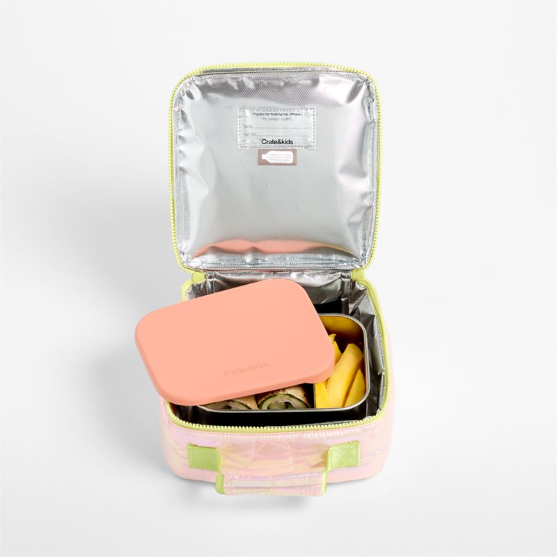 Pink Metallic Star Standard Soft Insulated Kids Lunch Box - image 4 of 8