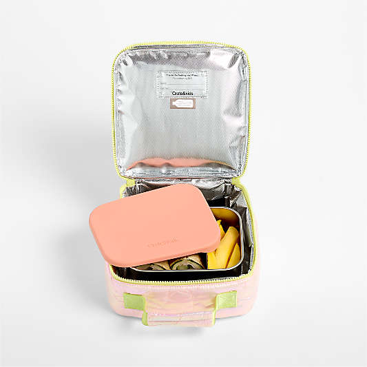 Pink Metallic Star Standard Soft Insulated Kids Lunch Box