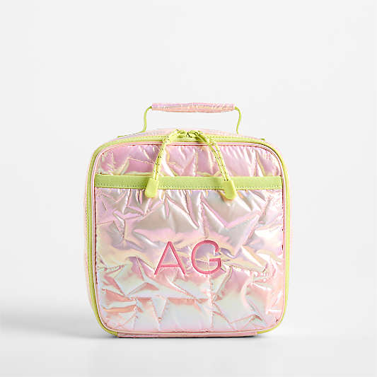 Pink Metallic Star Standard Soft Insulated Kids Lunch Box