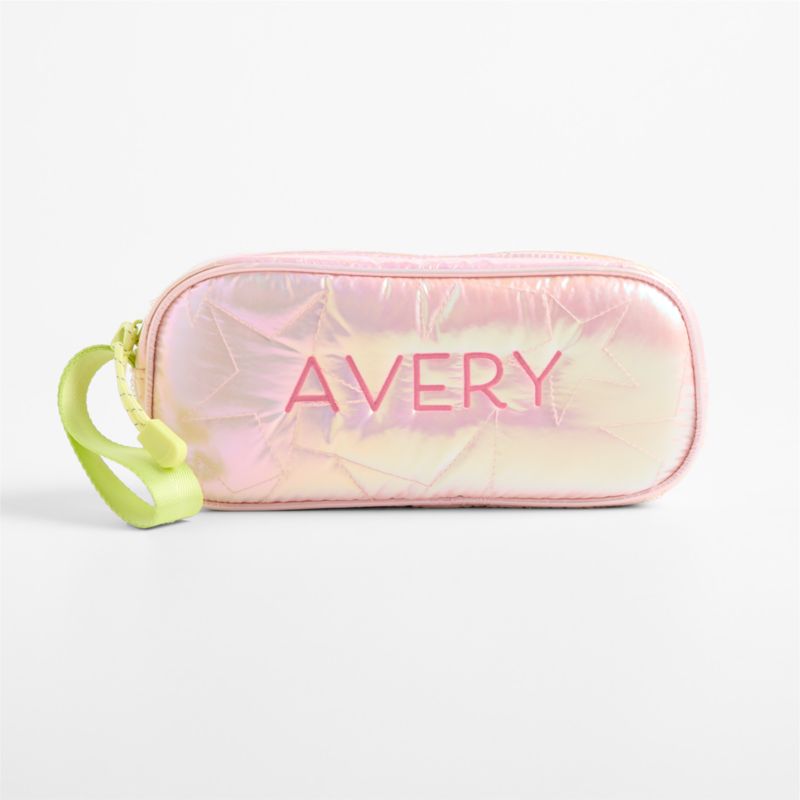 Viewing product image Pink Metallic Star Soft Pencil Case - image 1 of 5