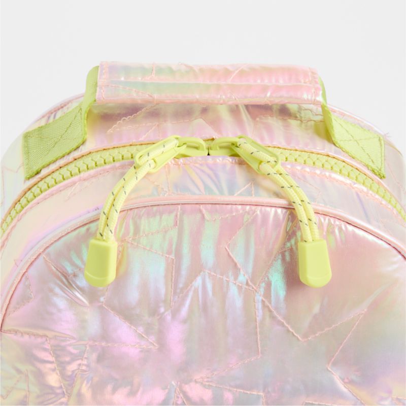 Pink Metallic Star Small Kids Backpack with Side Pockets - image 5 of 10