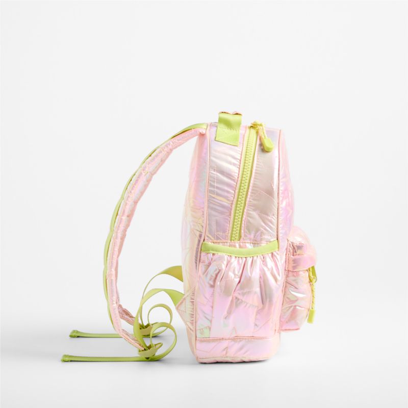 Pink Metallic Star Small Kids Backpack with Side Pockets - image 3 of 10