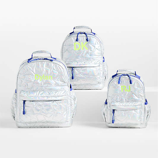 Silver Metallic Star Kids Backpacks