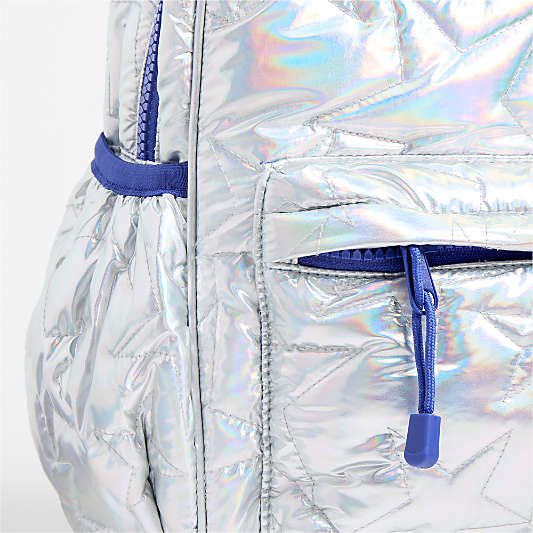 Metallic Silver Star Kids Backpack Bundle