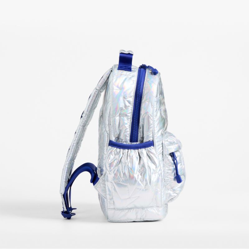 Silver Metallic Star Medium Kids Backpack with Side Pockets - image 3 of 10