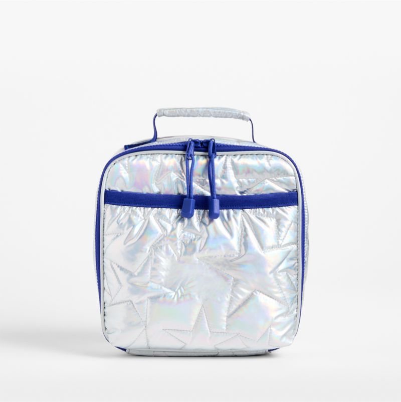 Silver Metallic Star Standard Soft Insulated Kids Lunch Box - image 2 of 8