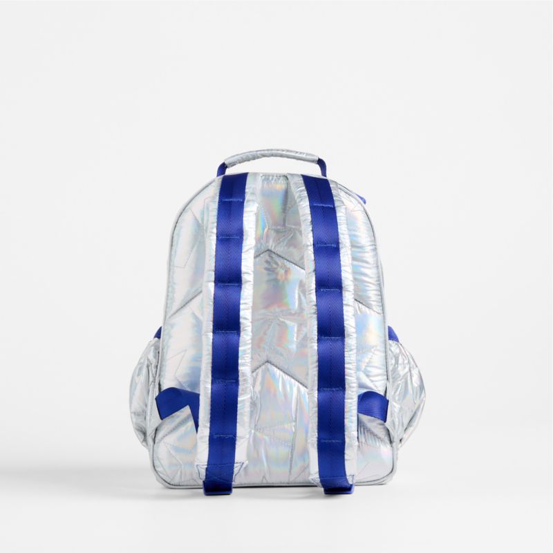 Silver Metallic Star Small Kids Backpack with Side Pockets - image 4 of 10
