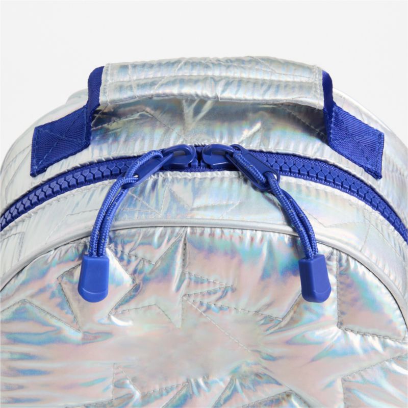 Silver Metallic Star Small Kids Backpack with Side Pockets - image 5 of 10