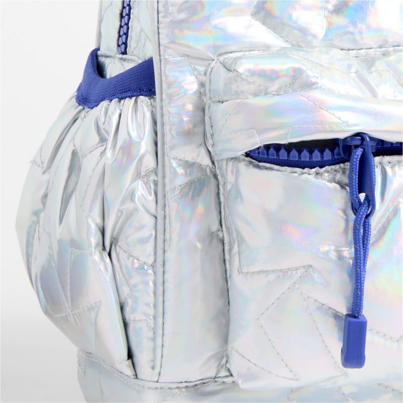Silver Metallic Star Small Kids Backpack with Side Pockets - image 6 of 10